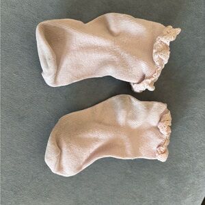 Bonpoint pink girls socks lace 12m